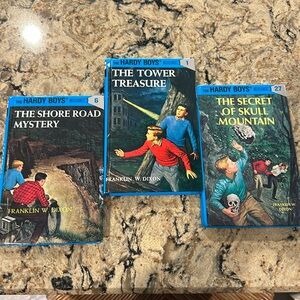 Vintage Hardy Boys Books numbers1, 6 and 27. Sold together.